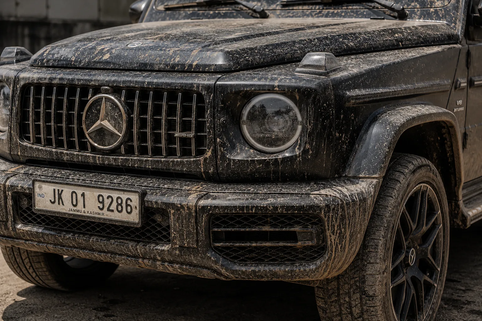 Car before a WashEase wash — dusty and dirty
